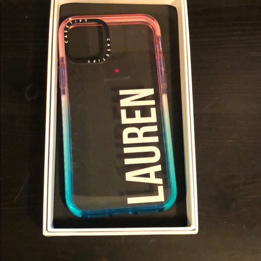 casetify case- with personalized name. Lauren